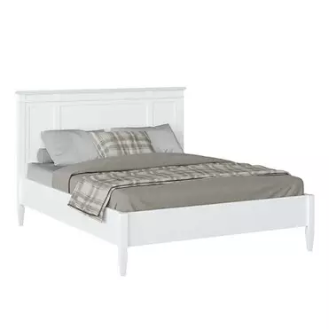 Кровать массив сосны двуспальная "Ольса" 1600 (белый лак)