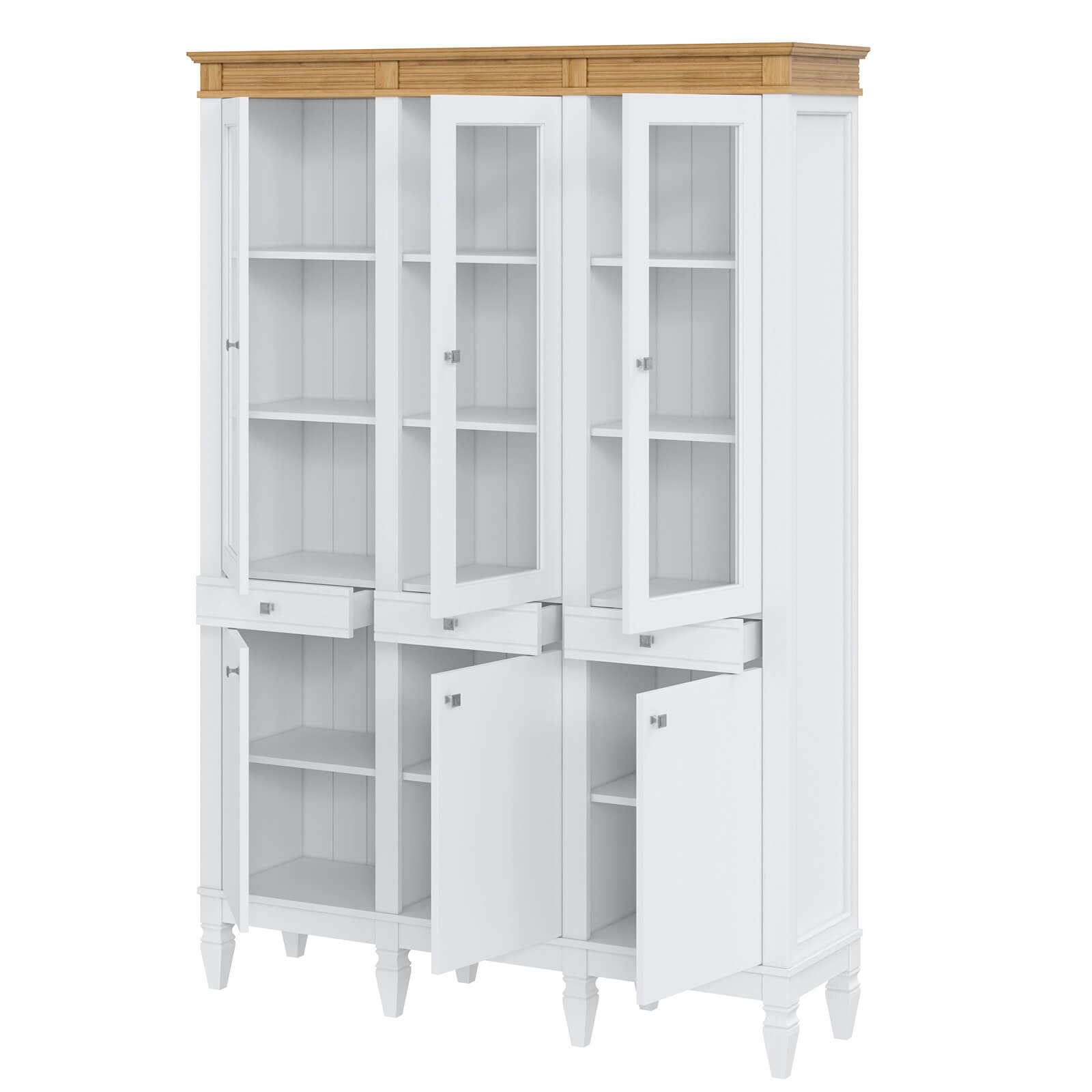 Стеллаж "Ольса" 303/330 (белый лак/антик 24)