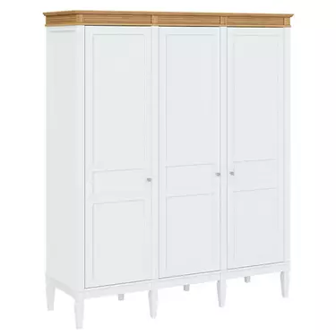 Шкаф для одежды "Ольса" 03 (белый лак/антик 24)