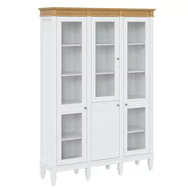 Стеллаж массив сосны "Ольса" 321/100 (белый лак/антик 24)