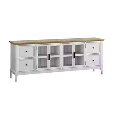 Тумба ТВ "Квадро-С" 44 (белый лак-антик 24)