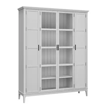 Шкаф для книг «Квадро-С» 422Ф (белый лак)