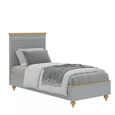 Кровать "Рандеву" 90 (сосна) (серый 7042-антик 24)