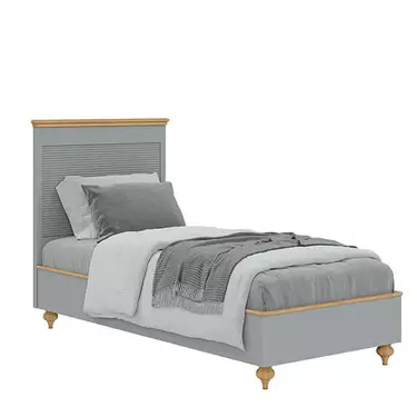 Кровать "Рандеву" 90 (сосна) (серый 7042-антик 24)