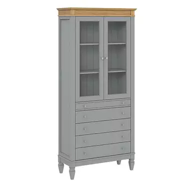 Стеллаж "Ольса" 202/014 (серый 7042/антик 24)