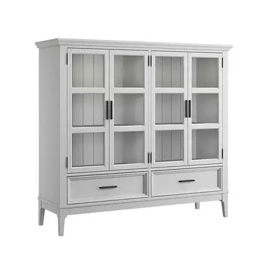 Шкаф для посуды «Квадро-С» 42 (белый лак)