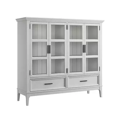 Шкаф для посуды «Квадро-С» 42 (белый лак)