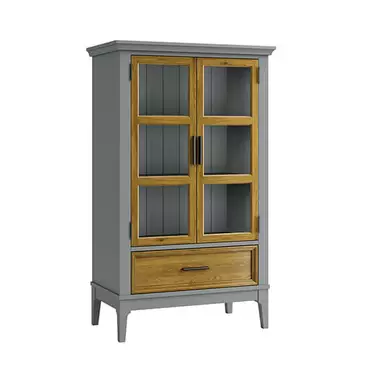 Шкаф для посуды «Квадро-С» 21 (серый 7042-антик 24)