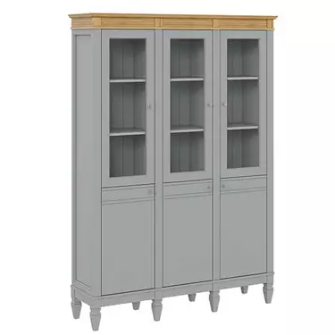 Стеллаж массив сосны "Ольса" 303/300 (серый 7042/антик 24)