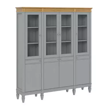 (4.3.3) Стеллаж "Ольса" 404/400 (серый 7042/антик 24)