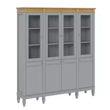 (4.3.3) Стеллаж "Ольса" 404/400 (серый 7042/антик 24)