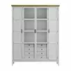 Шкаф для книг «Квадро-С» 422Ф/04Б (белый лак-антик 24)