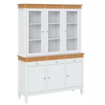 Буфет 3 дверки "Ольса" 330/333 (белый лак/антик 24)