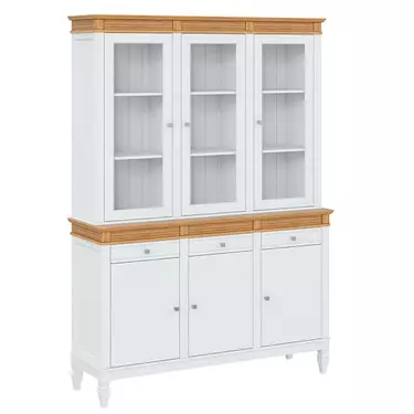 Буфет 3 дверки "Ольса" 330/333 (белый лак/антик 24)