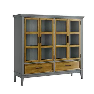 Шкаф для посуды «Квадро-С» 42 (серый 7042-антик 24)