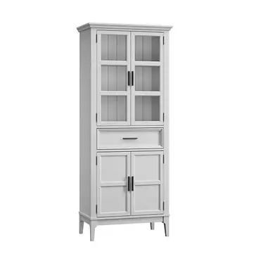 Шкаф для посуды «Квадро-С» 221-185 (белый лак)