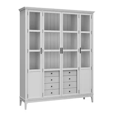 Шкаф для книг «Квадро-С» 422С/04Б (белый лак) 