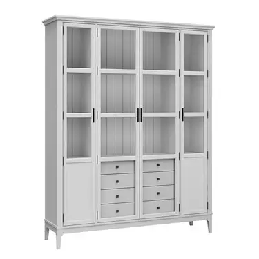 Шкаф для книг «Квадро-С» 422С/04Б (белый лак) 