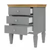 Тумба прикроватная 3 ящика "Ольса" 03 (серый 7042/антик 24)