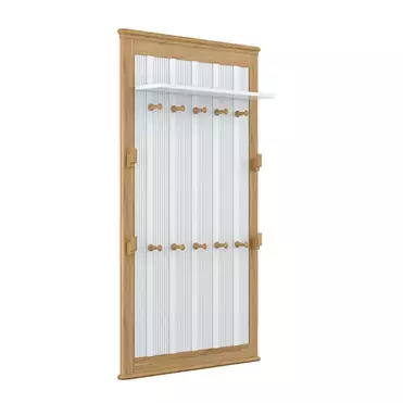 Вешалка светлая настенная «Рандеву» 160 (белый лак/антик 24)