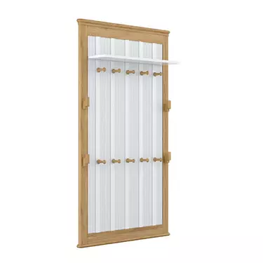 Вешалка светлая настенная «Рандеву» 160 (белый лак/антик 24)