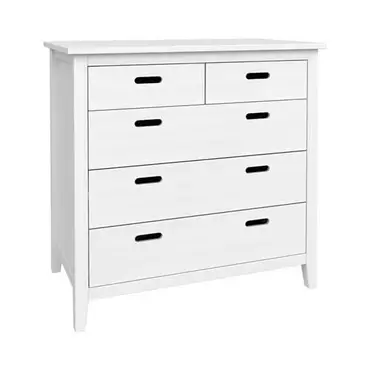 Комод белый с 5 ящиками "Сиело" 77333
