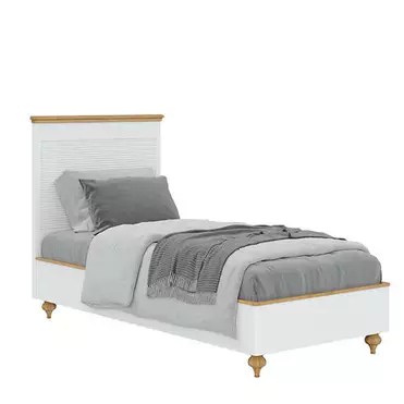 Кровать "Рандеву" 90 (сосна) (белый лак-антик 24)