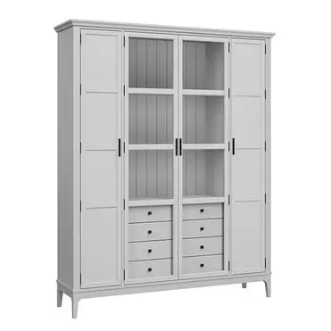 Шкаф для книг «Квадро-С» 422Ф/04Б (белый лак)