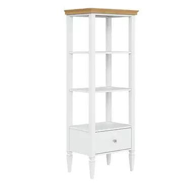 Этажерка деревянная «Ольса» 03 (h-1503) (белый лак-антик 24)