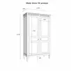 Шкаф для одежды "Ольса" 02 (белый лак)