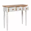   Консоль из дерева с 3 ящиками белая Консолеа-3 (антик)  