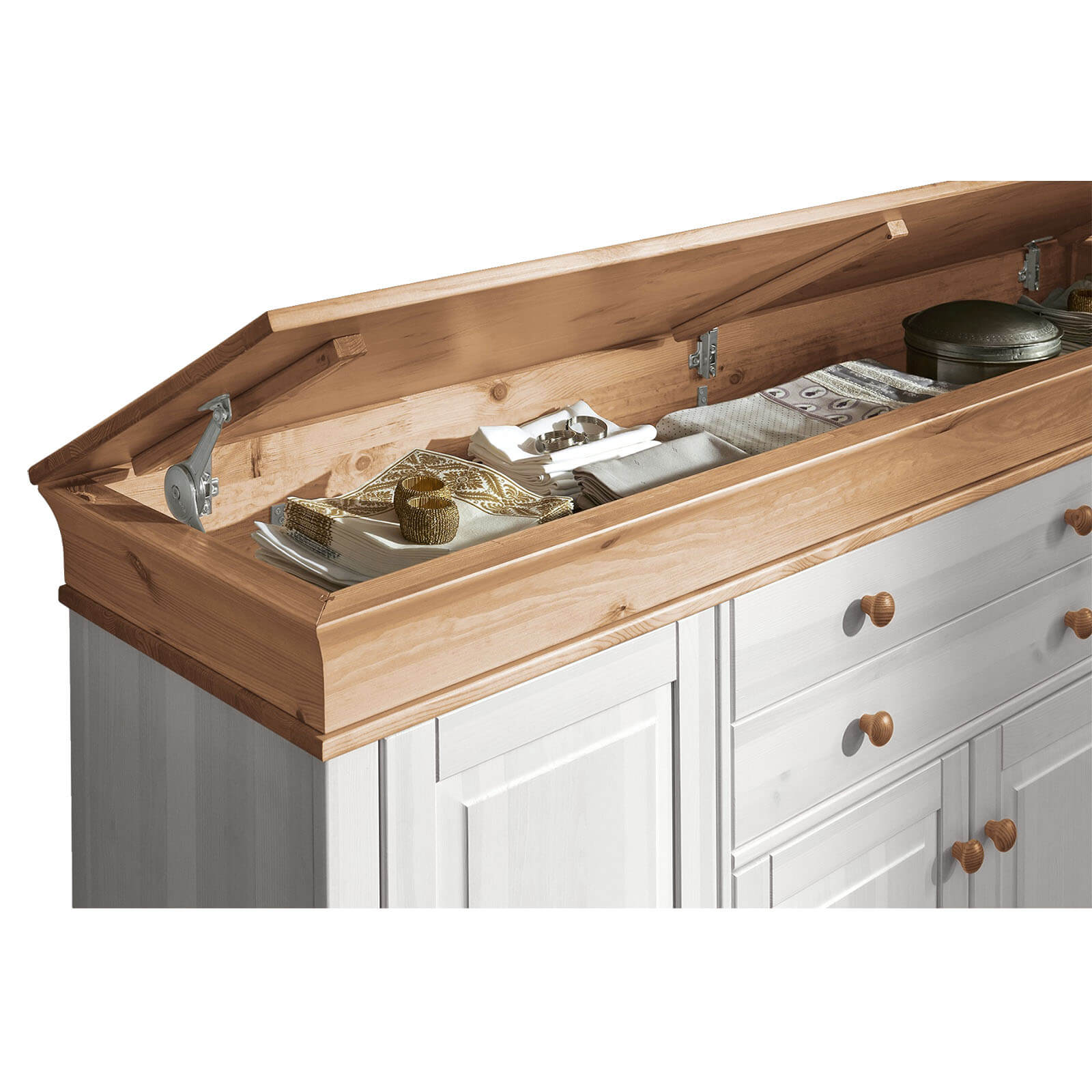 Комод "Бостон" 4+2 с откидной крышкой (антик)