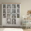 Шкаф для книг «Квадро-С» 422С (белый лак-антик 24)