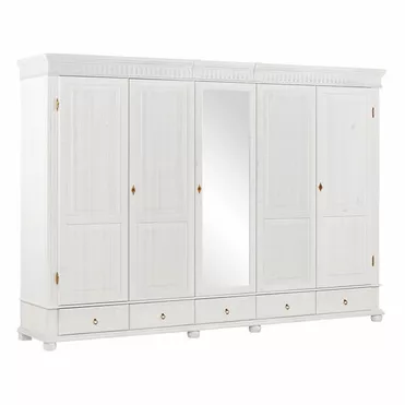 Шкаф "Хельсинки" 5SPGT-M (белый воск)