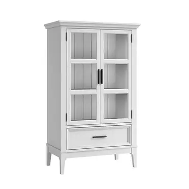 Шкаф для посуды «Квадро-С» 21 (белый лак)