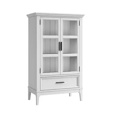 Шкаф для посуды «Квадро-С» 21 (белый лак)