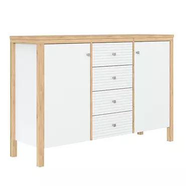   Тумба с 4 ящиками Вояж-24-Р/Я (Белый лак + антик №24)  