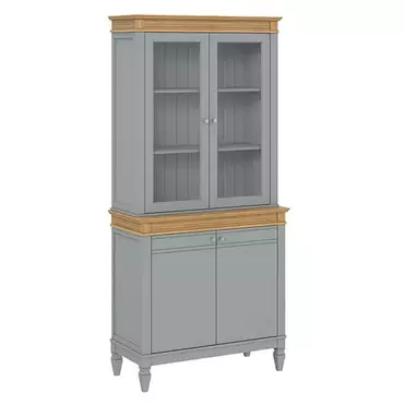 Буфет «Ольса» 220/220 (серый 7042/антик 24)