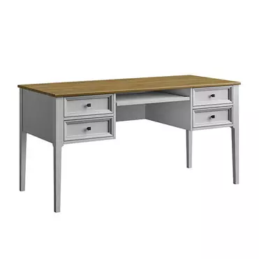 Стол письменный "Квадро-С" 04 (белый лак-антик 24)