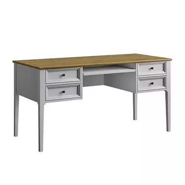 Стол письменный "Квадро-С" 04 (белый лак-антик 24)