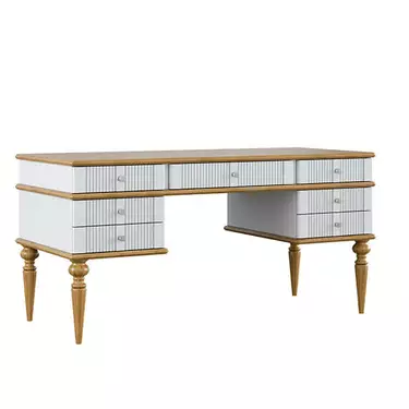 Стол письменный "Рандеву" 07 (сосна)(белый лак-антик 24)