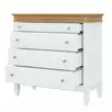   Комод с 4 ящиками Ольса 204 (белый лак/антик 24)  