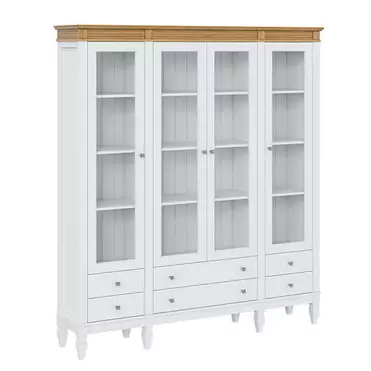 Стеллаж "Ольса" 404/006 (белый лак/антик 24)