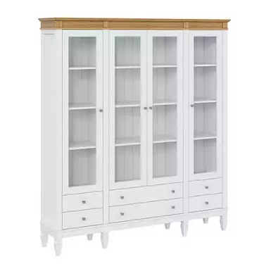 Стеллаж "Ольса" 404/006 (белый лак/антик 24)