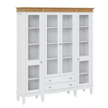 Стеллаж 4 ящика "Ольса" 422/002 (белый лак/антик 24)