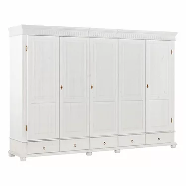 Шкаф с ящиками "Хельсинки" 5GT-M (белый воск)