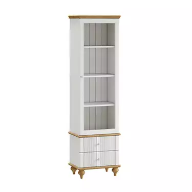 Шкаф для посуды «Рандеву» 12 (белый лак-антик 24)