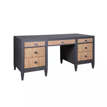 Стол письменный чёрный дуб "Фокстрот" 207A (бетон/дуб натуральный/бетон)