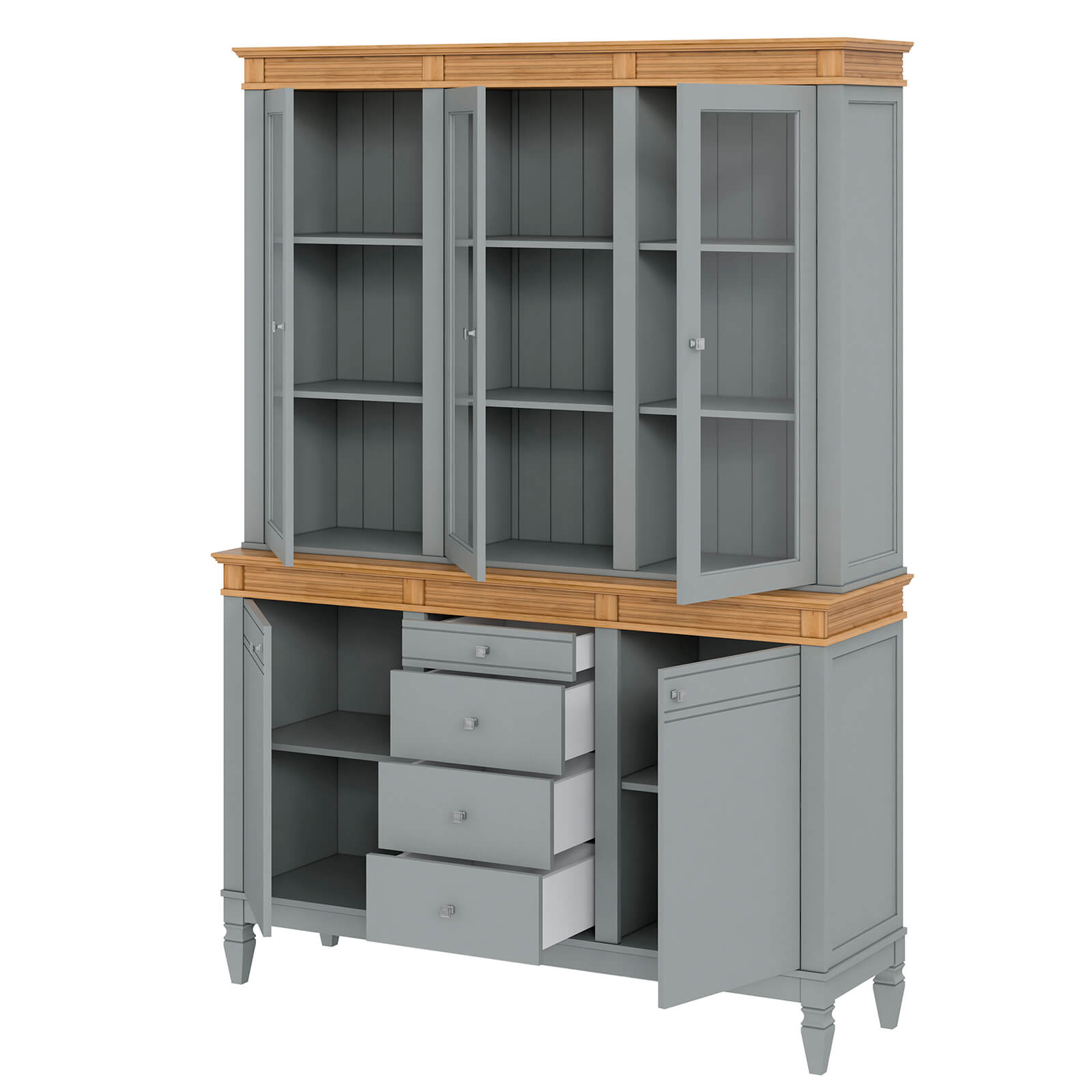 Буфет Ольса 330/324 (серый 7042/антик 24))