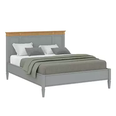 Кровать массив "Ольса" 180 (серый 7042/антик 24)